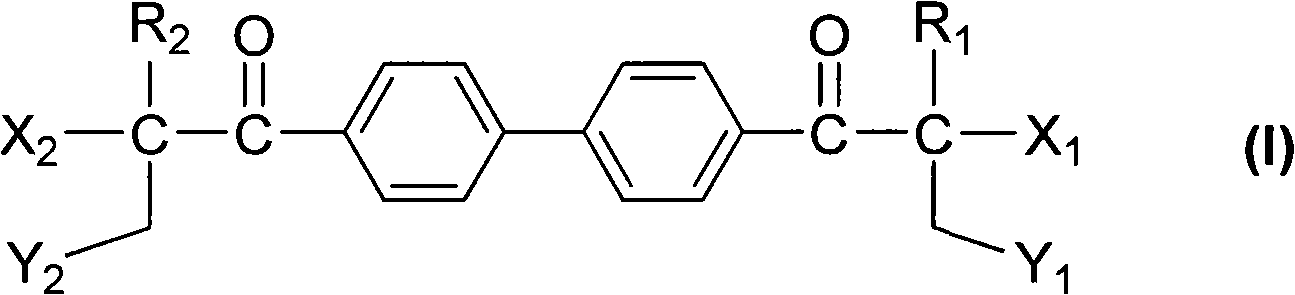 Double functionalized aromatic ketone compounds and photoinitiator containing same