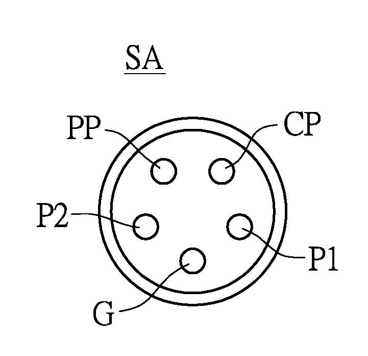 Charging apparatus with status indication