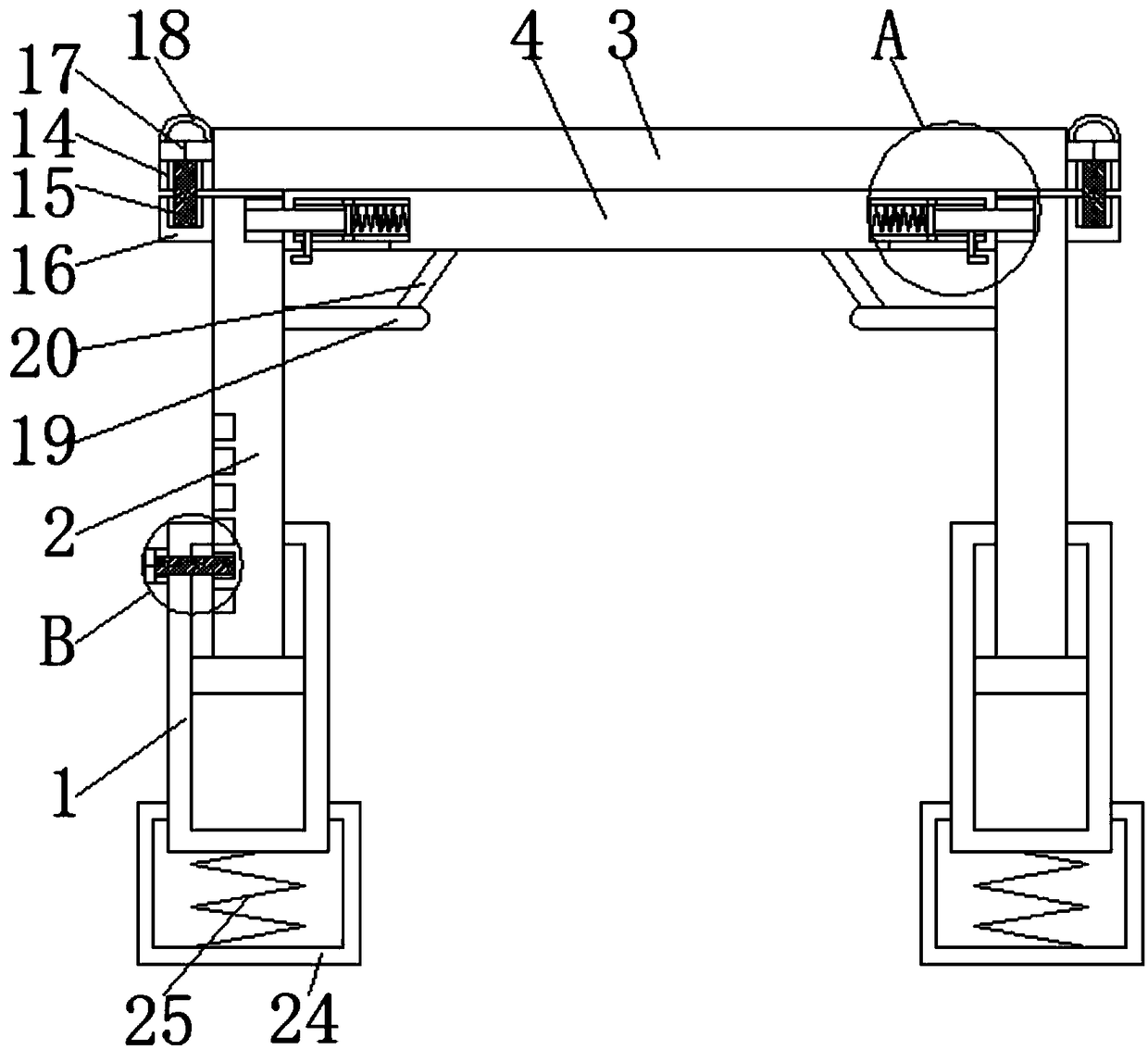 Ceiling device for steel structure workshop