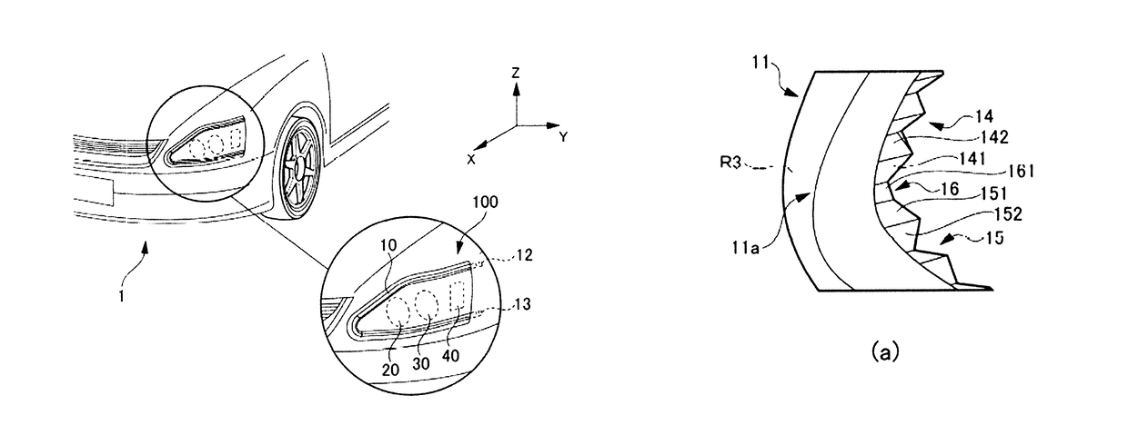 Vehicle lamp fitting