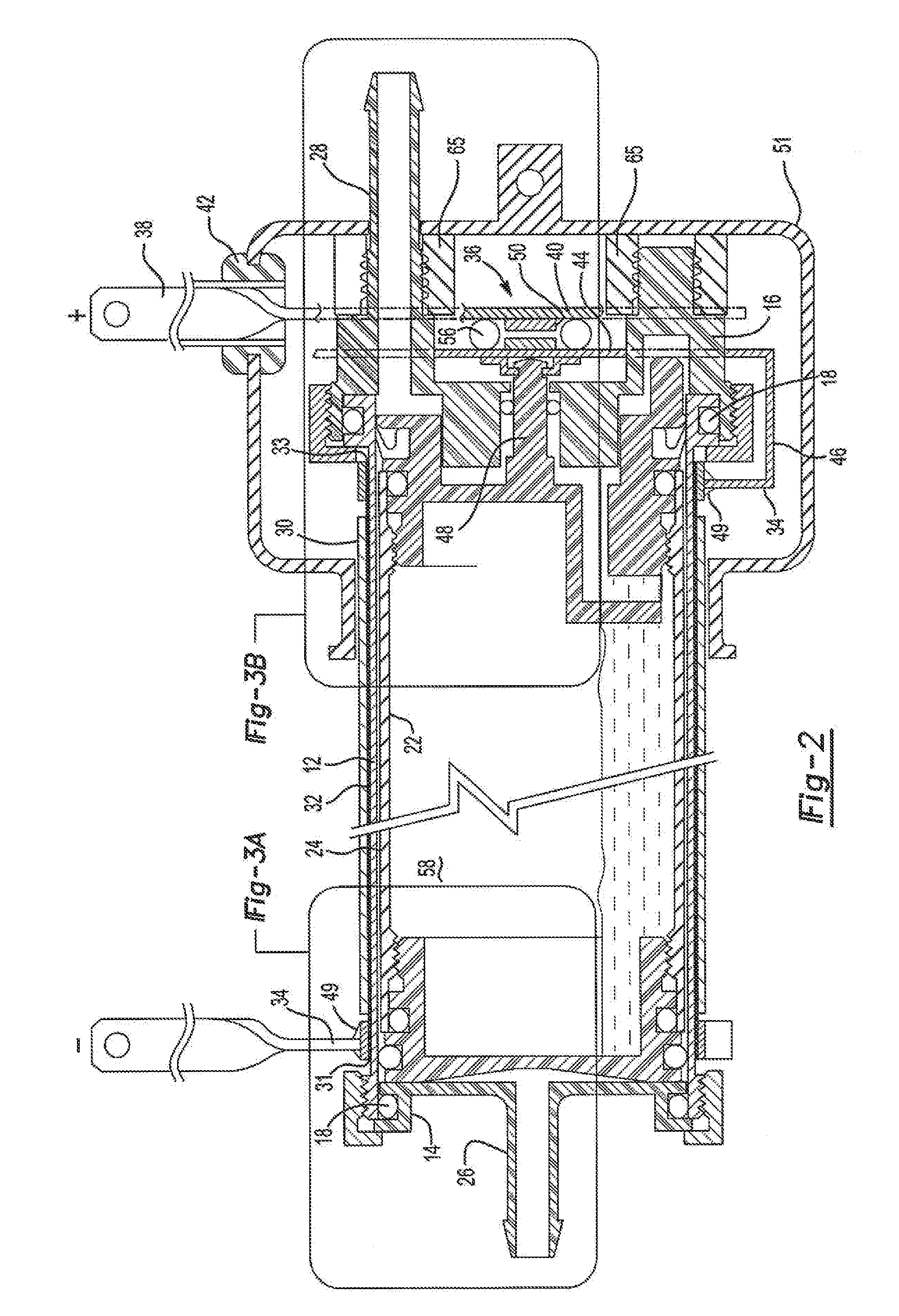 Electrically heating windshield washer fluid system