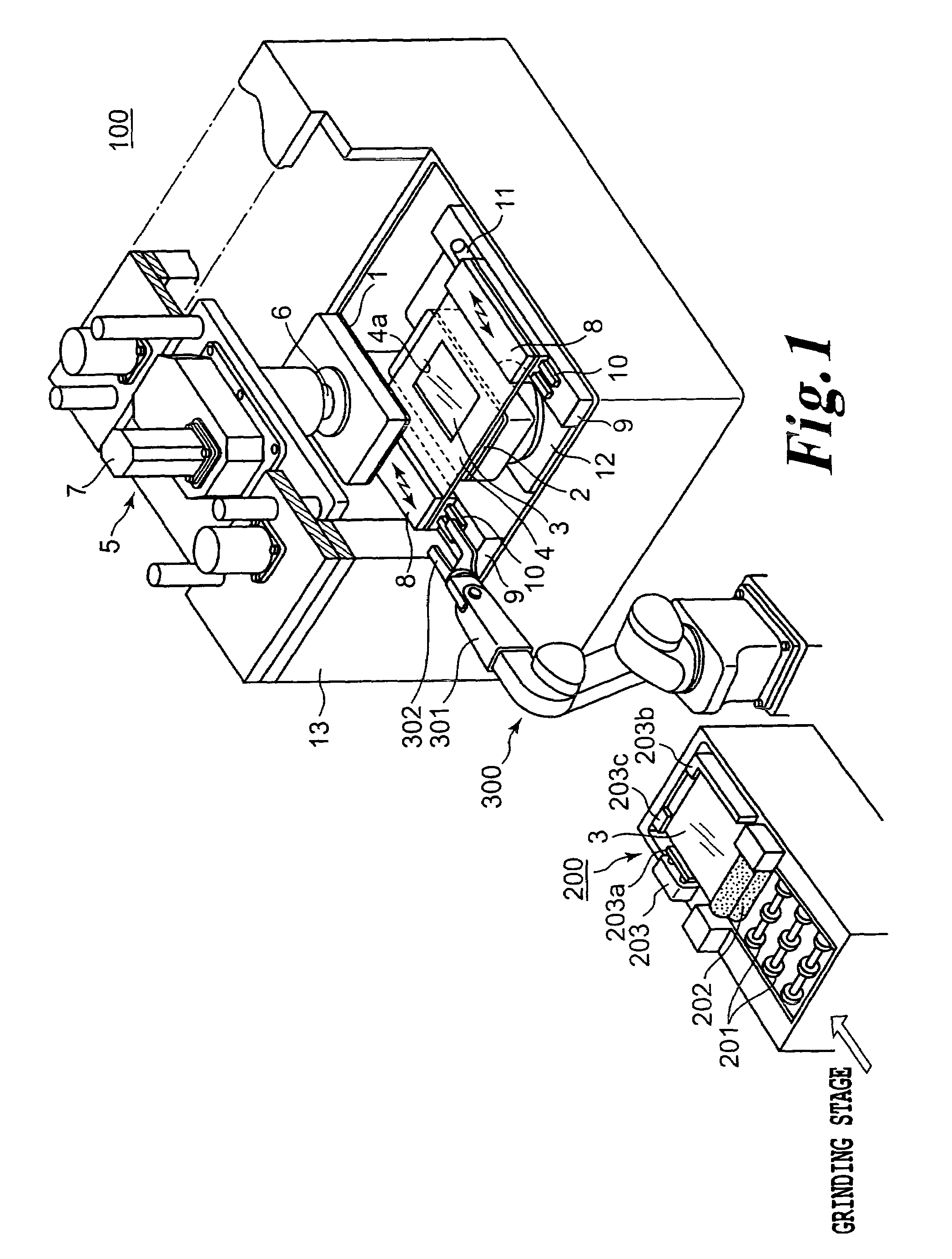 Equipment and method for polishing both sides of a rectangular substrate