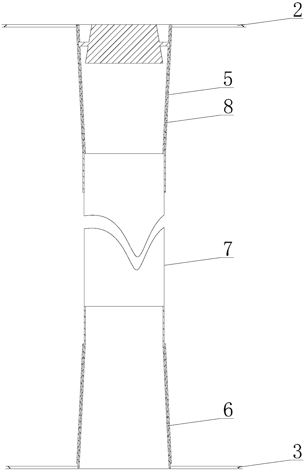 Membrane tube type falling film evaporator