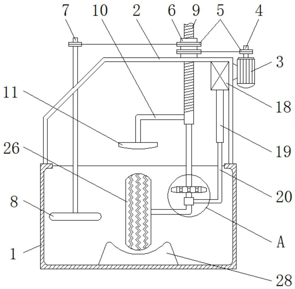 Automobile tire leakage prevention detection mechanism adaptive to tire inner diameter