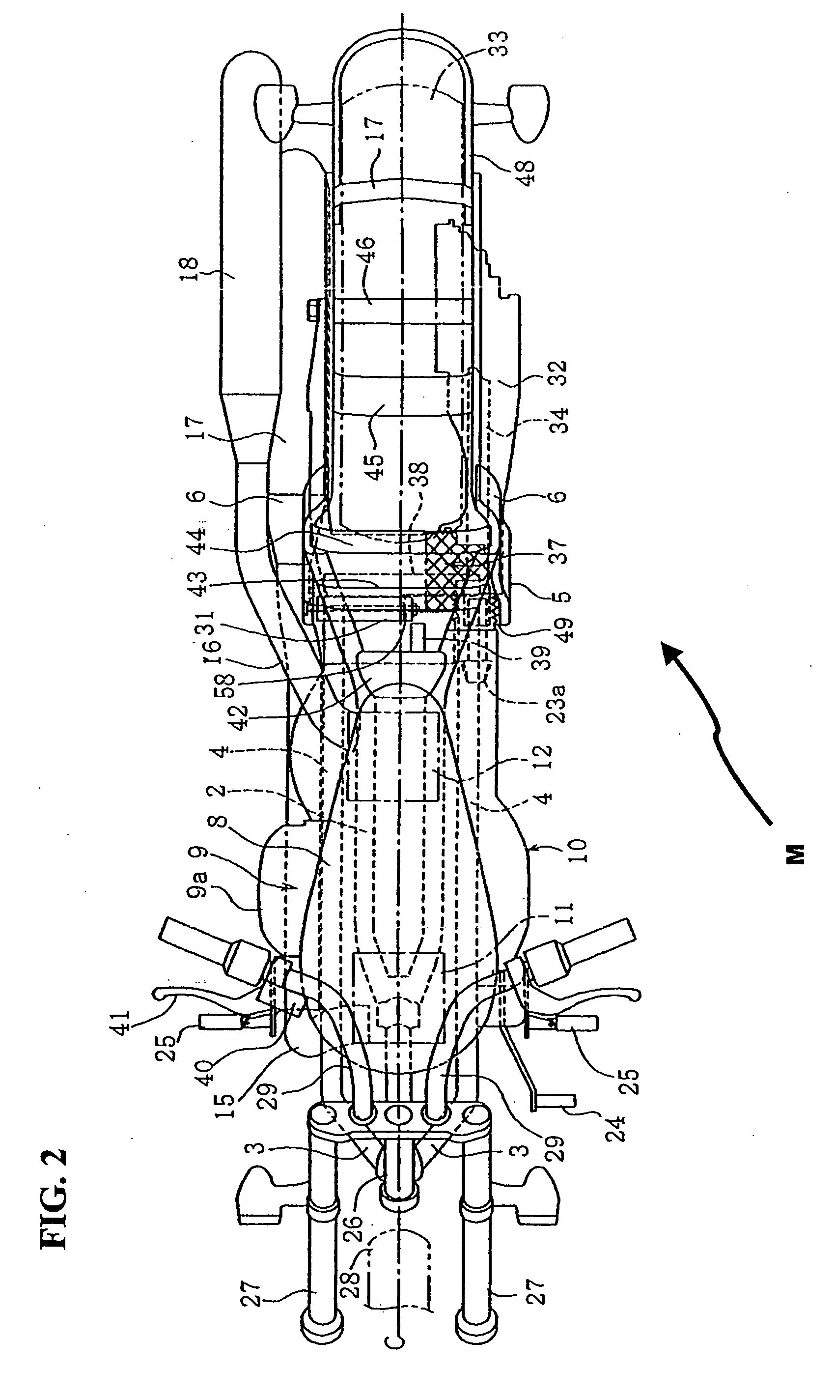 Mounting configuration for a brake control device on a motorcycle, and motorcycle including same