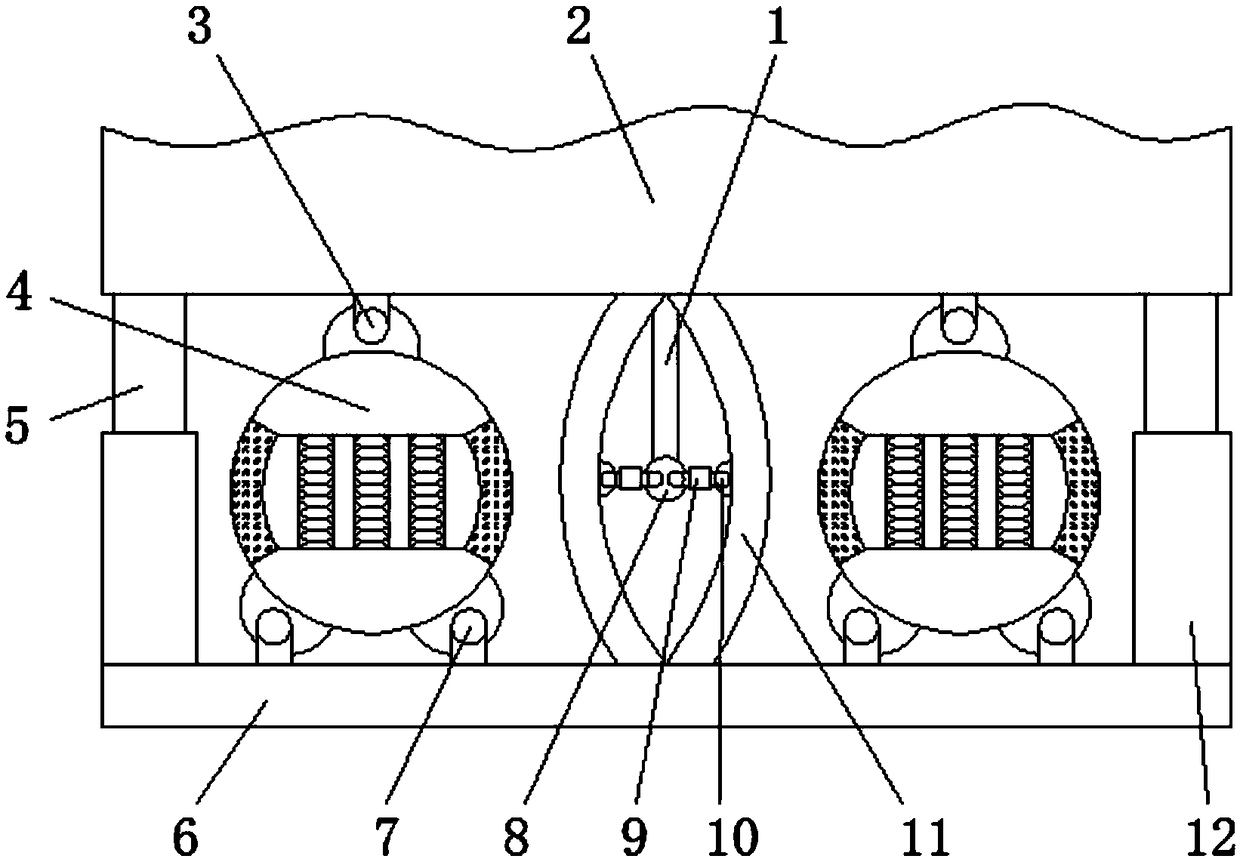 Damping device for mechanical equipment