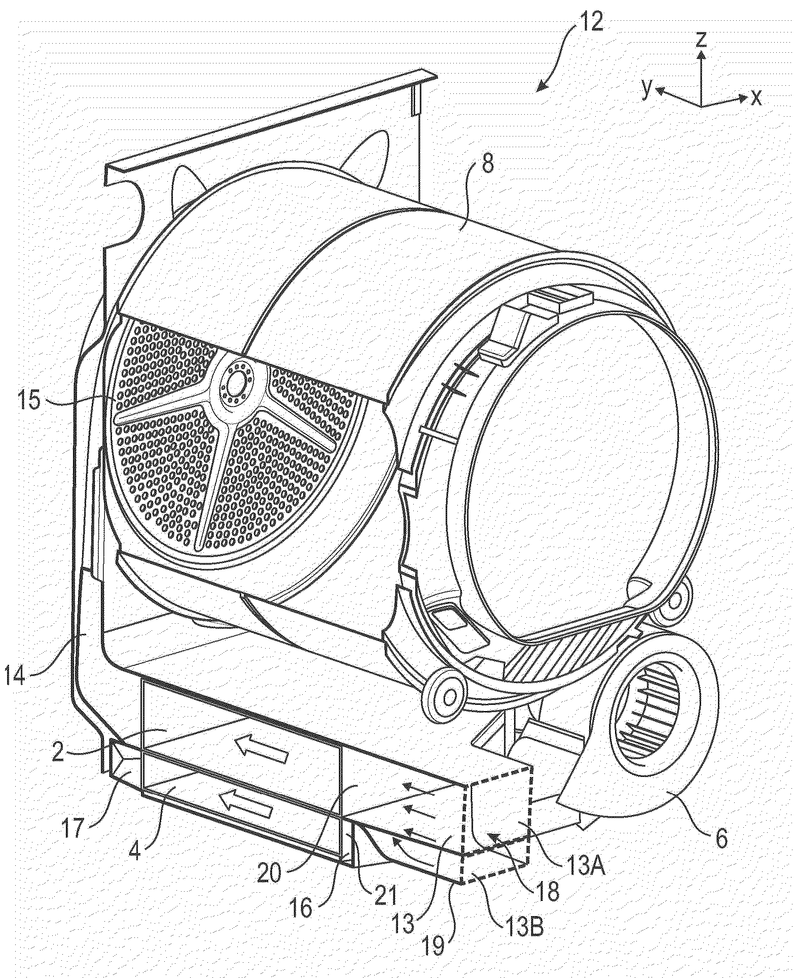 Exhaust air dryer with heat exchanger