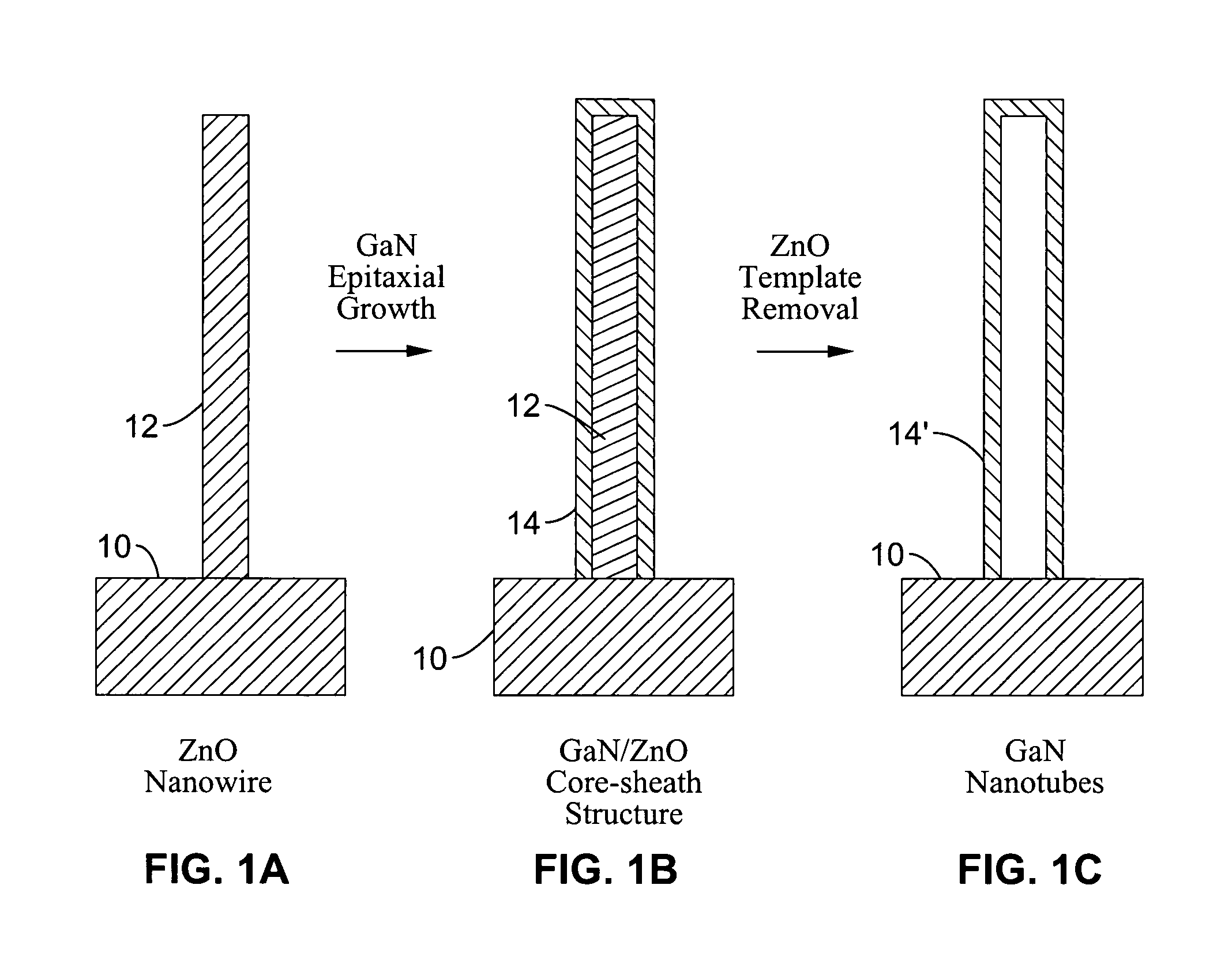 Sacrificial template method of fabricating a nanotube