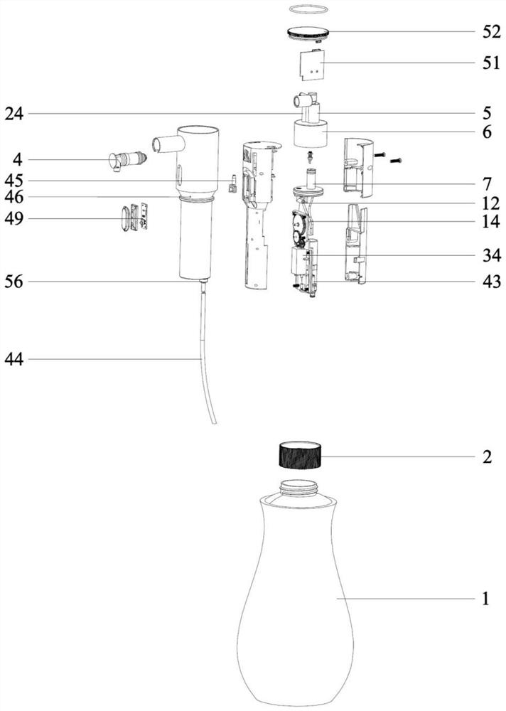 Electric piston pump type foam generator