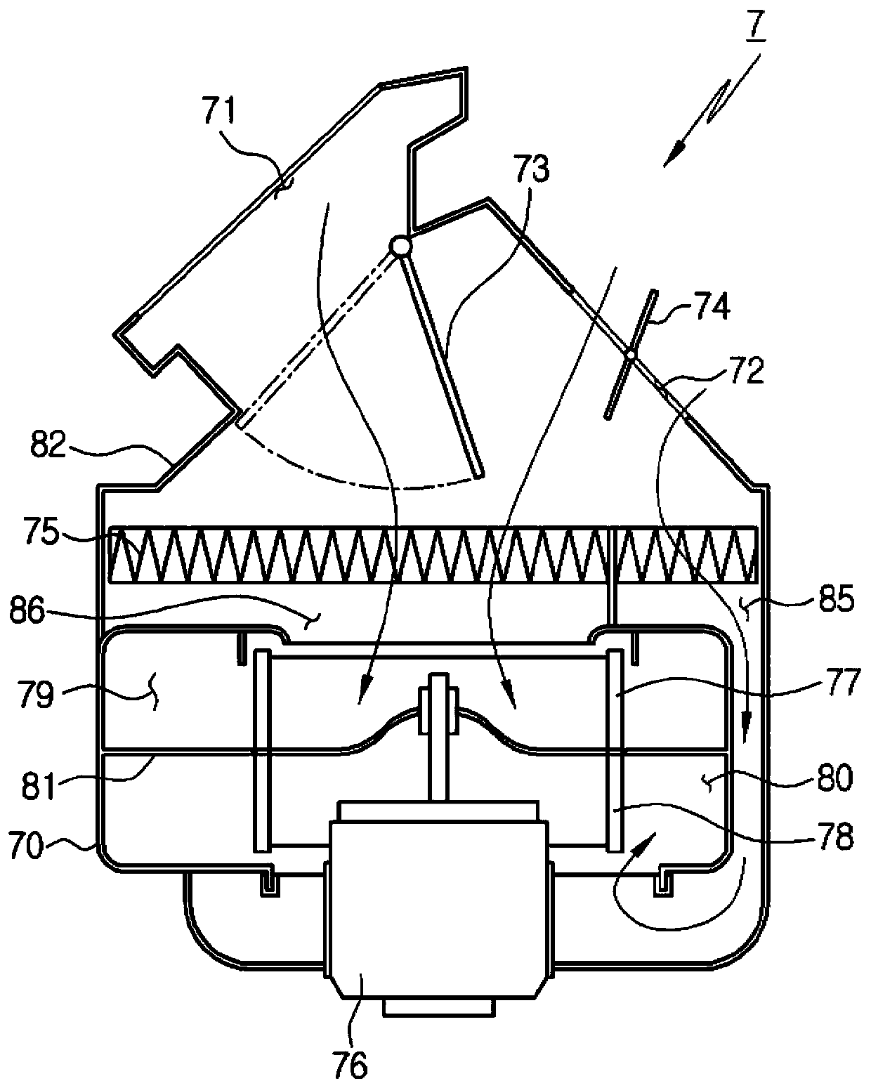 Blower unit of air conditioning device for vehicle