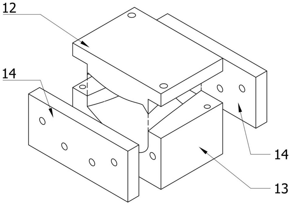 Impingement cooling flow guide pipe laser welding-solid medium integrated forming method