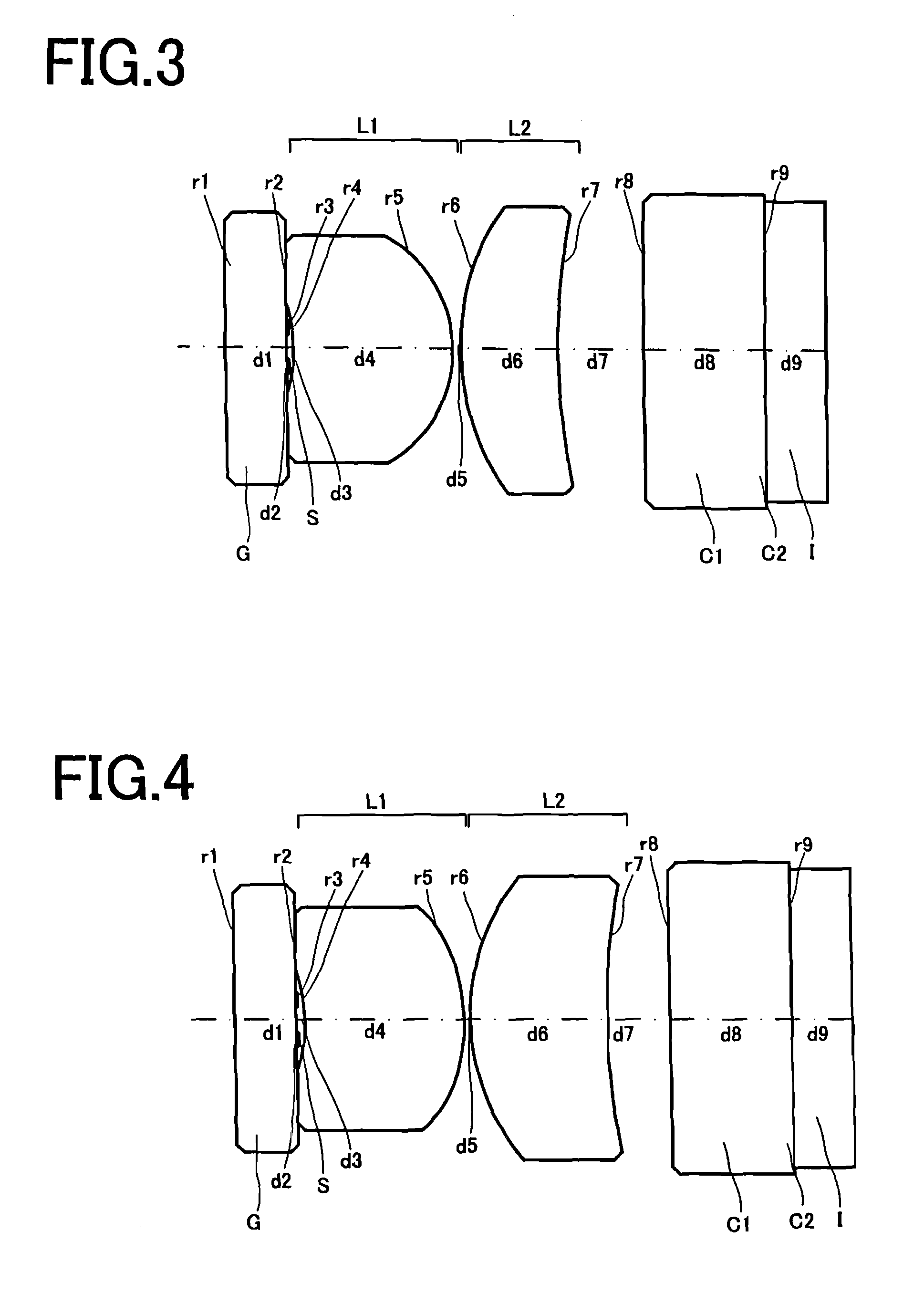 Objective optical system for endoscopes