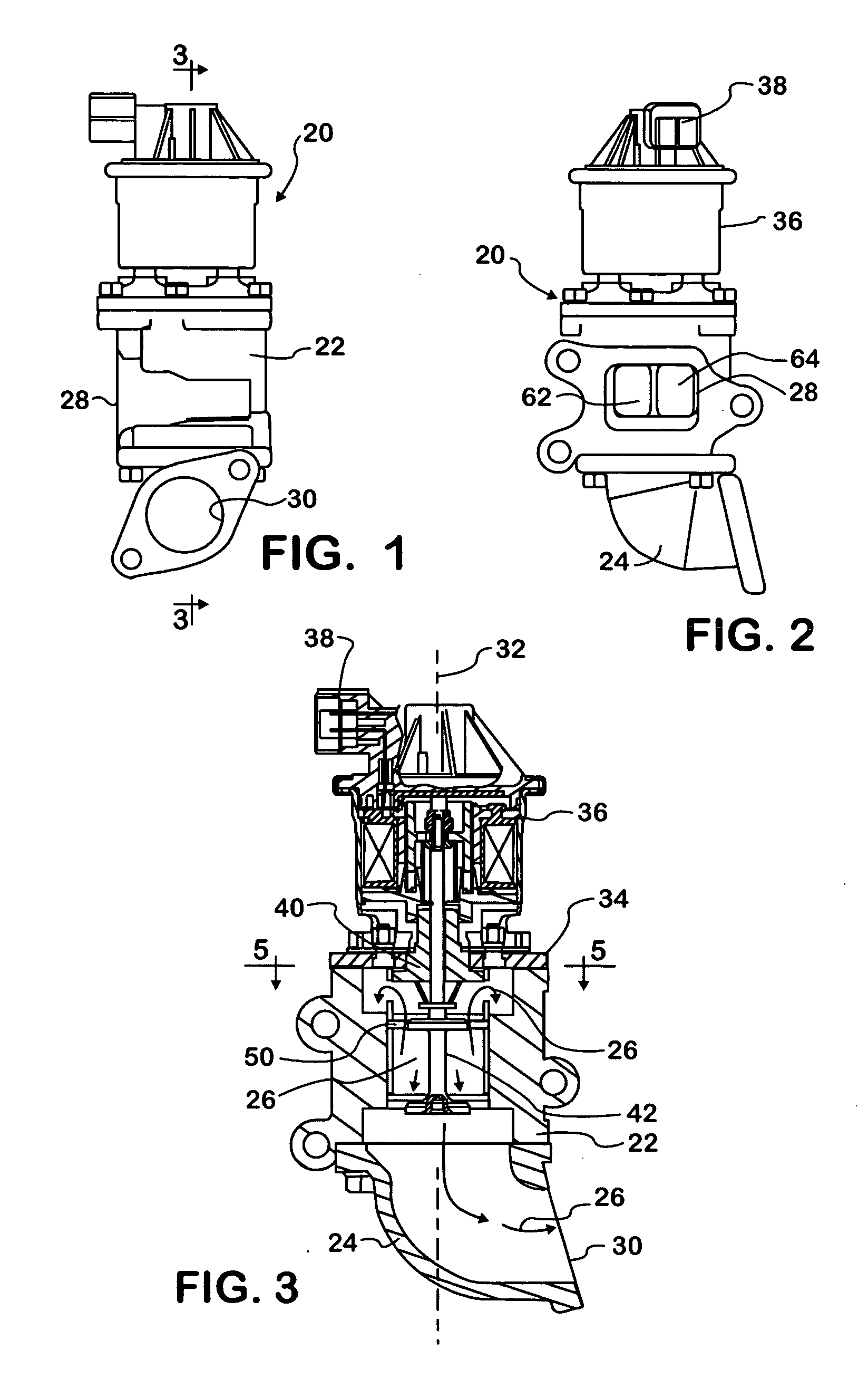 Emission control valve having improved force-balance and Anti-coking