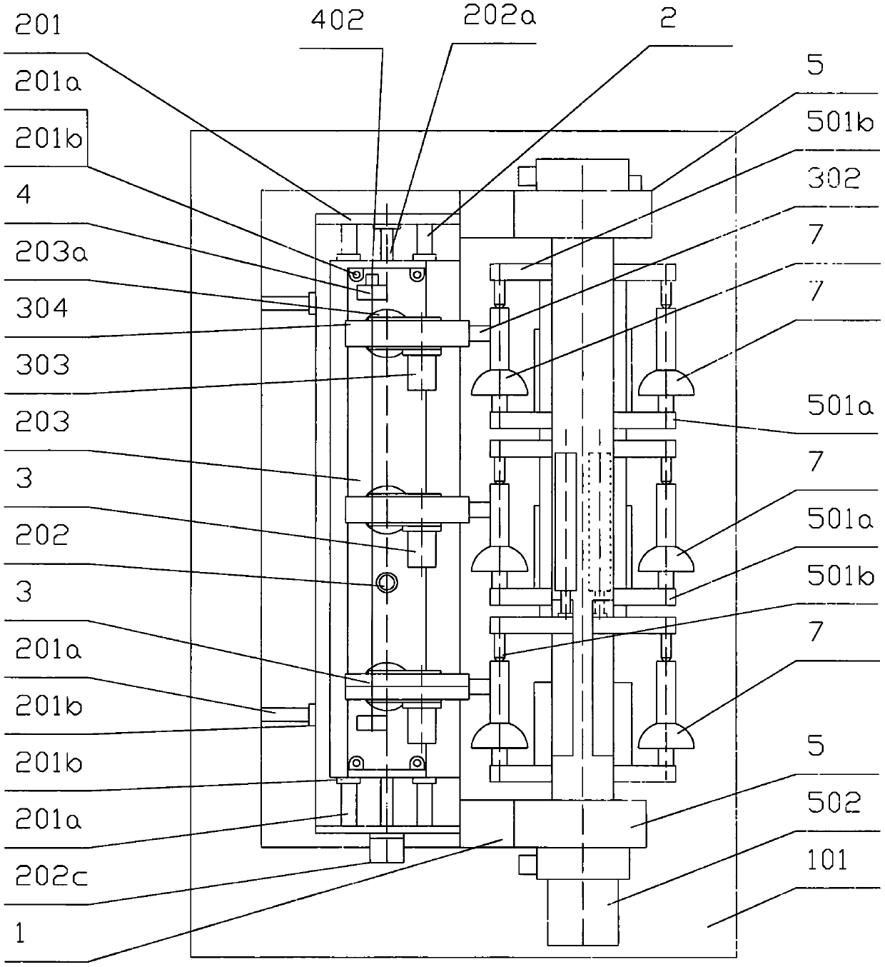 Device for synchronously polishing in bulk with multiple working stations and same working procedure