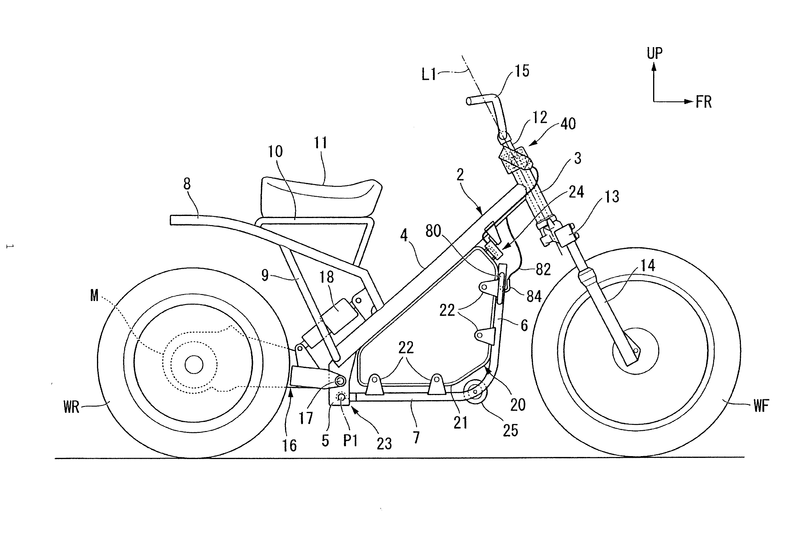 Saddle riding type electric vehicle