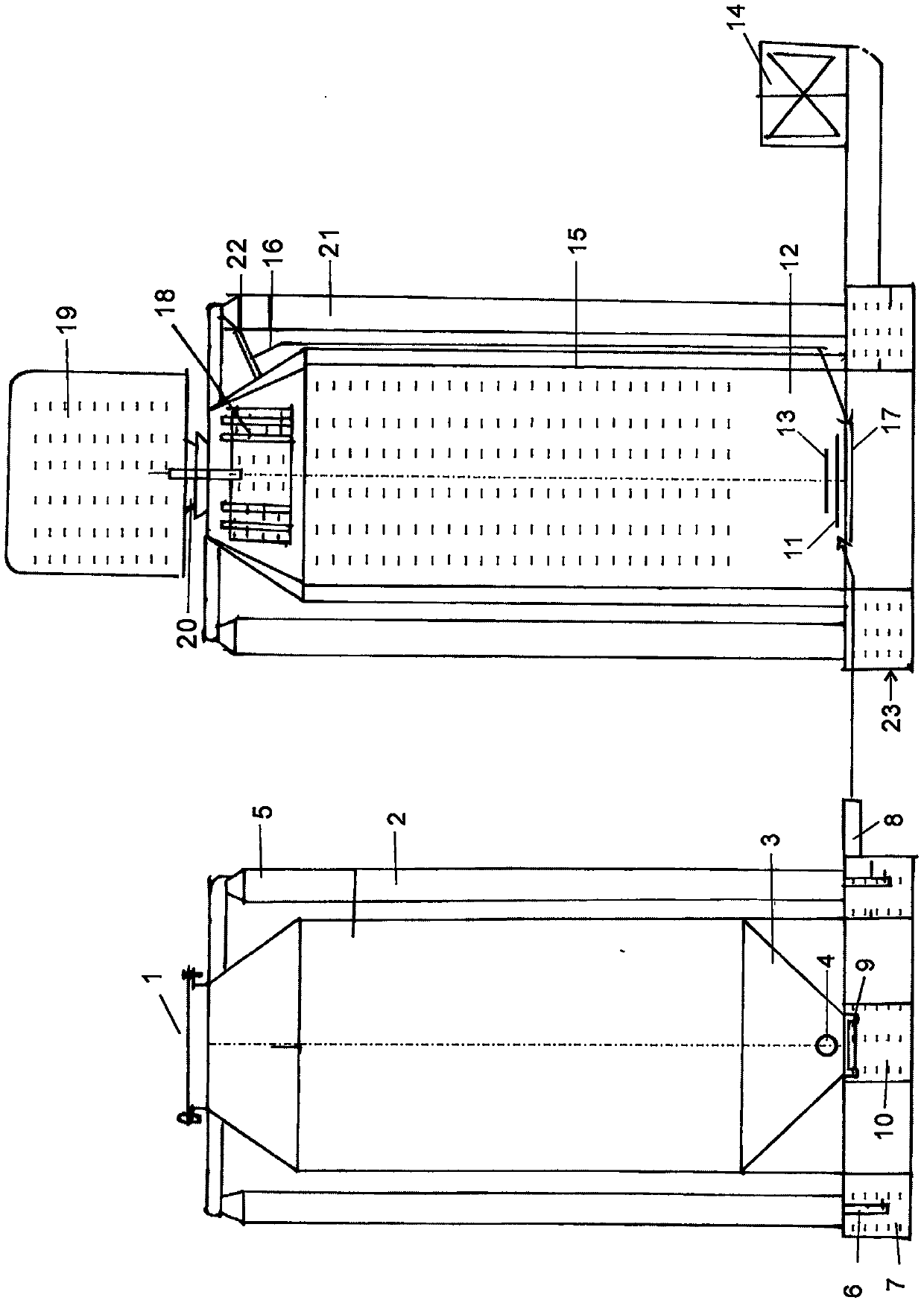 Self-cleaning type coal-to-gas boiler