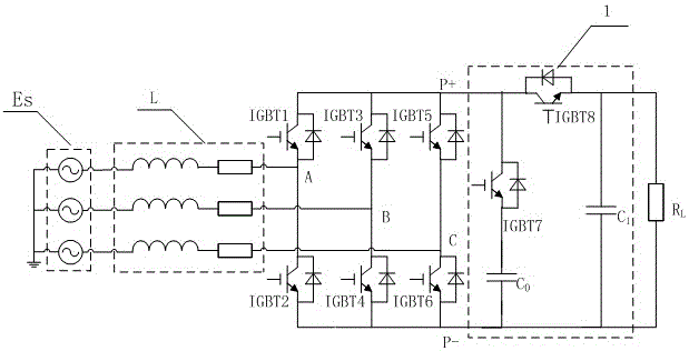 Three-phase voltage type pwm rectifier voltage classification soft start circuit and its control method