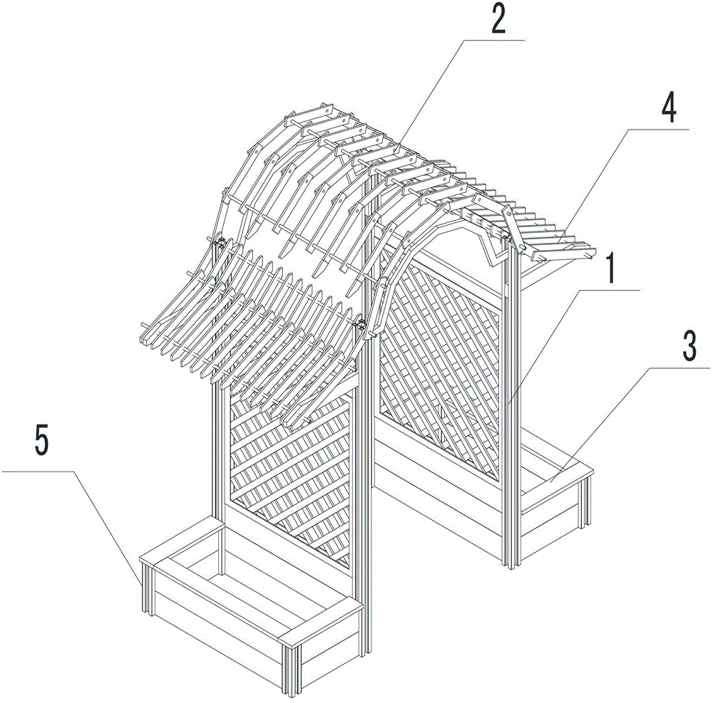 Gate type flower frame