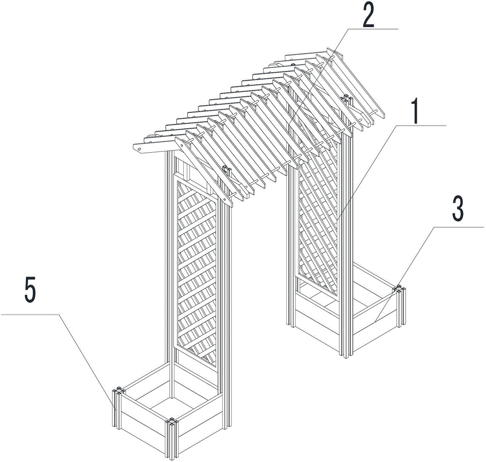 Gate type flower frame