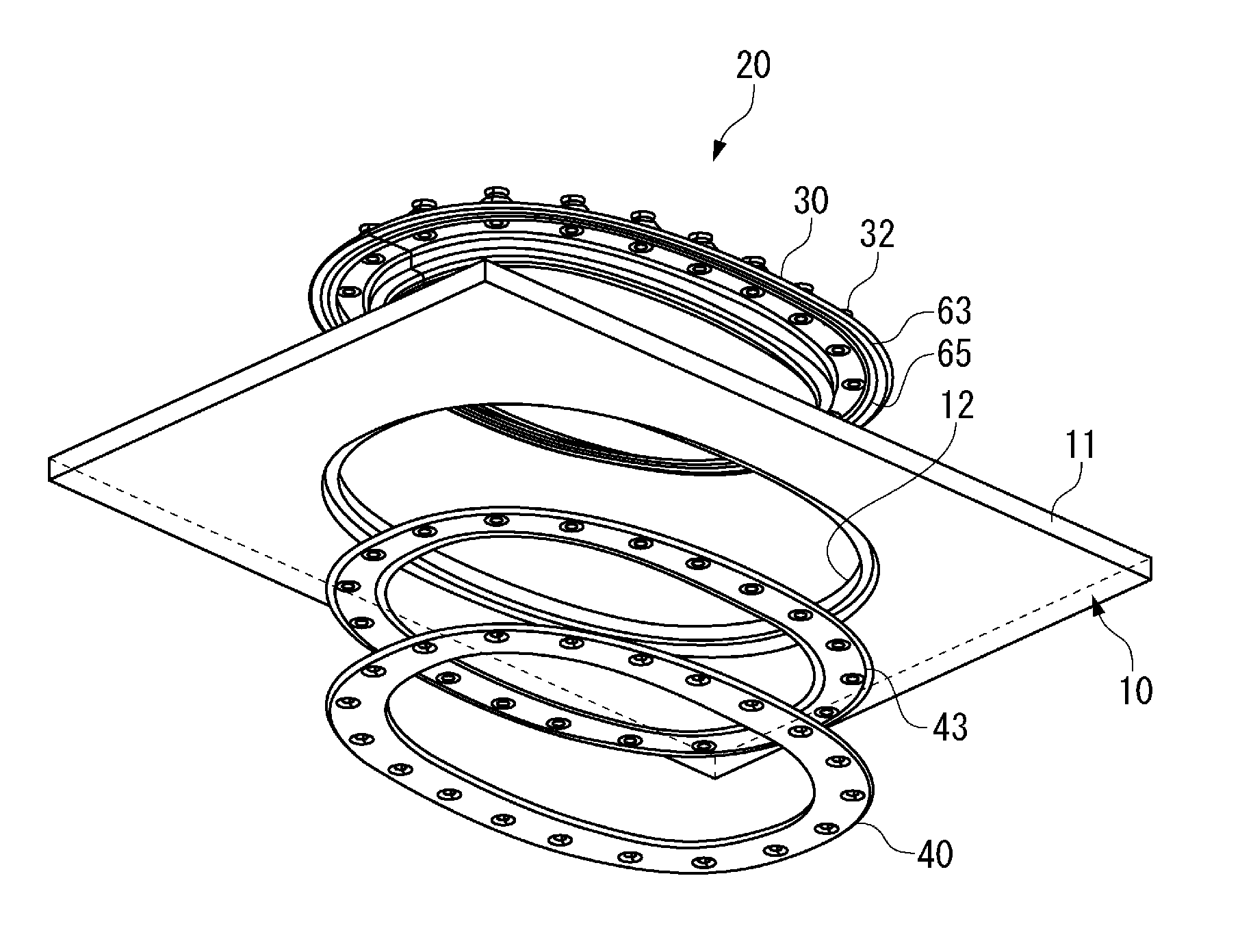 Airframe of aircraft, panel assembly for aircraft