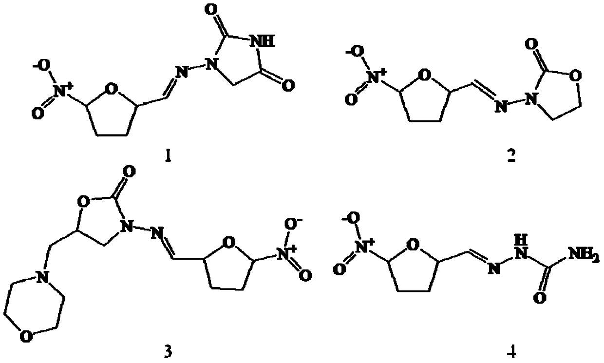 Method for measuring nitrofuran antibiotics in cosmetics