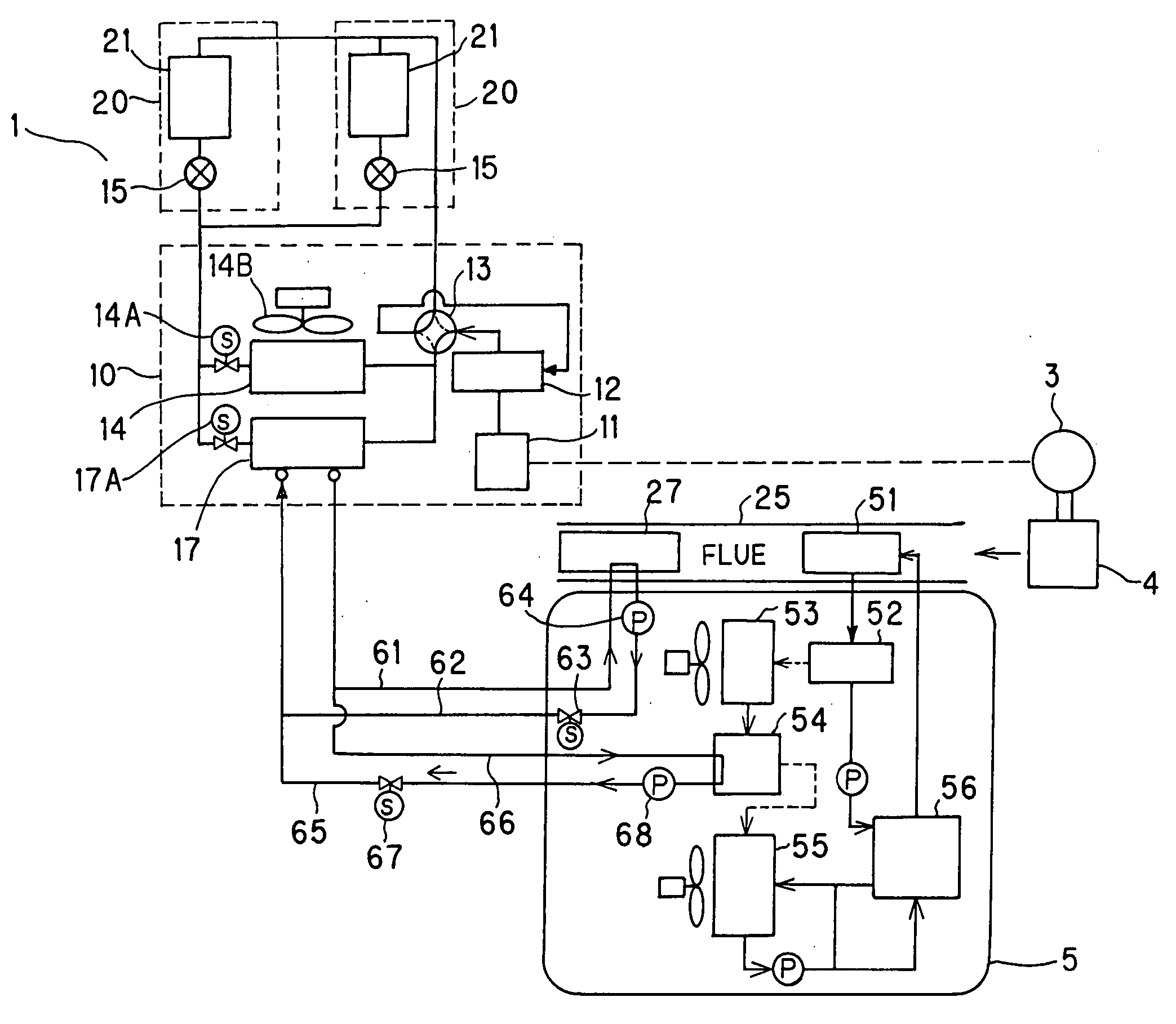 Exhaust heat utilizing refrigeration system