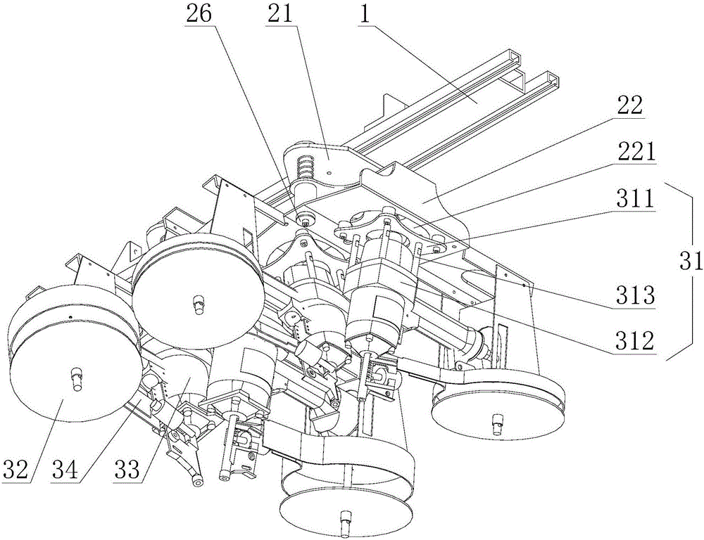 Multiple-gun nailing device