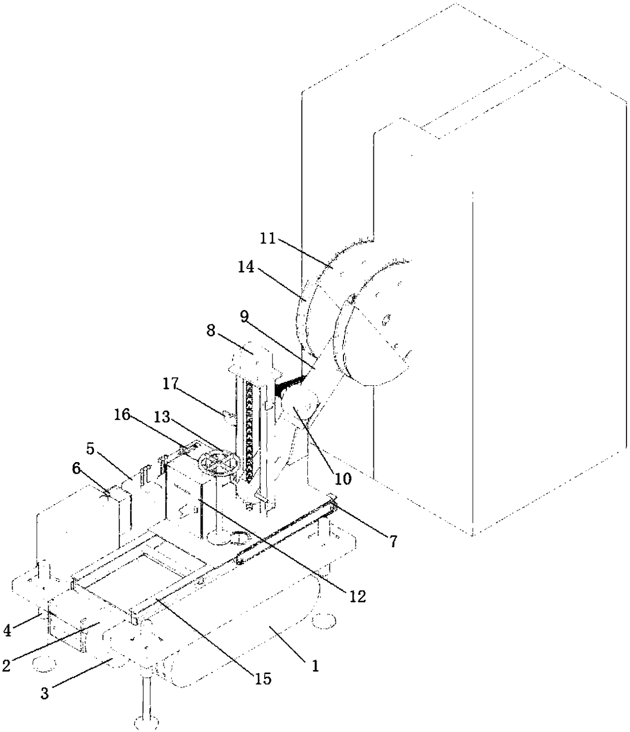 Movable facade hard rock slotting machine and construction technology thereof