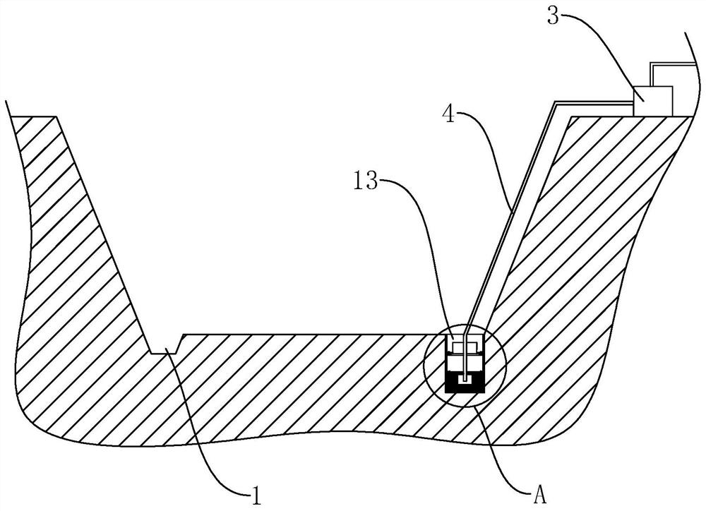 A foundation pit drainage structure