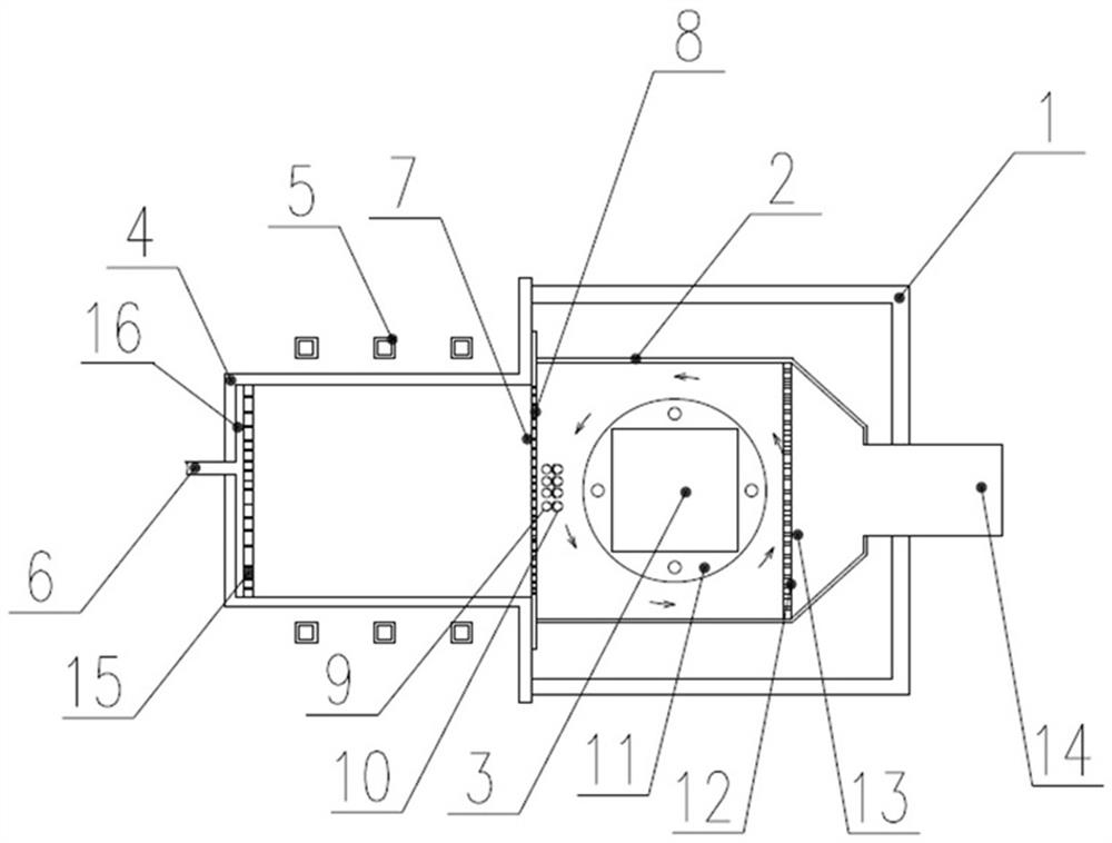 Gas distribution device of optical thin film plasma enhanced atomic layer deposition equipment