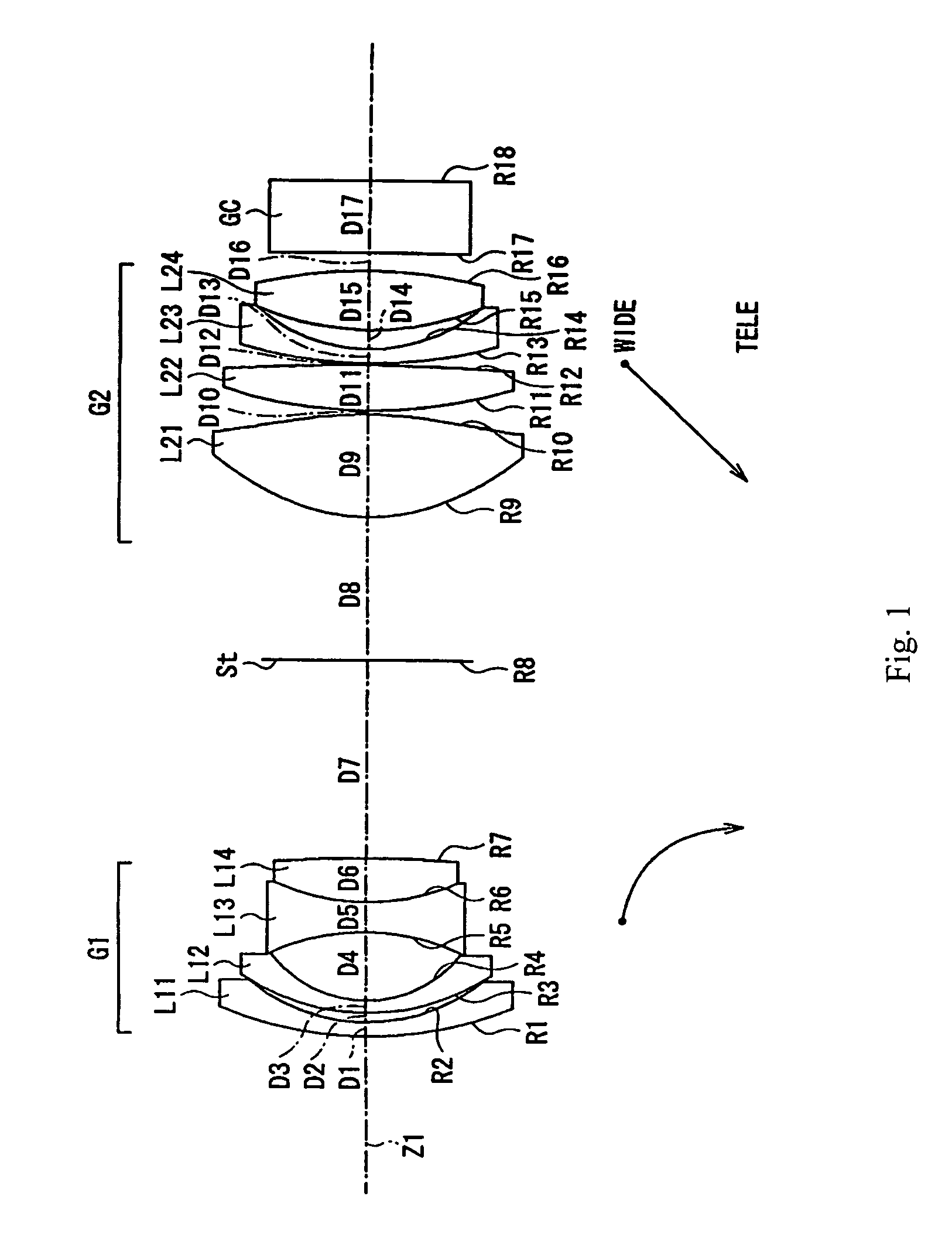 Two-group zoom lens