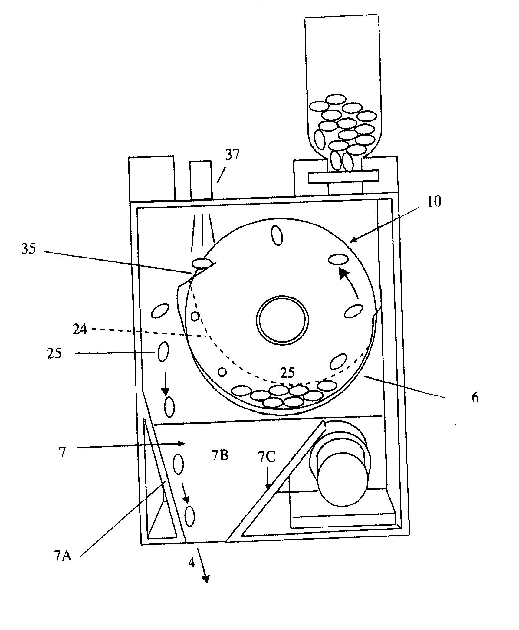 Vacuum drum pill counter