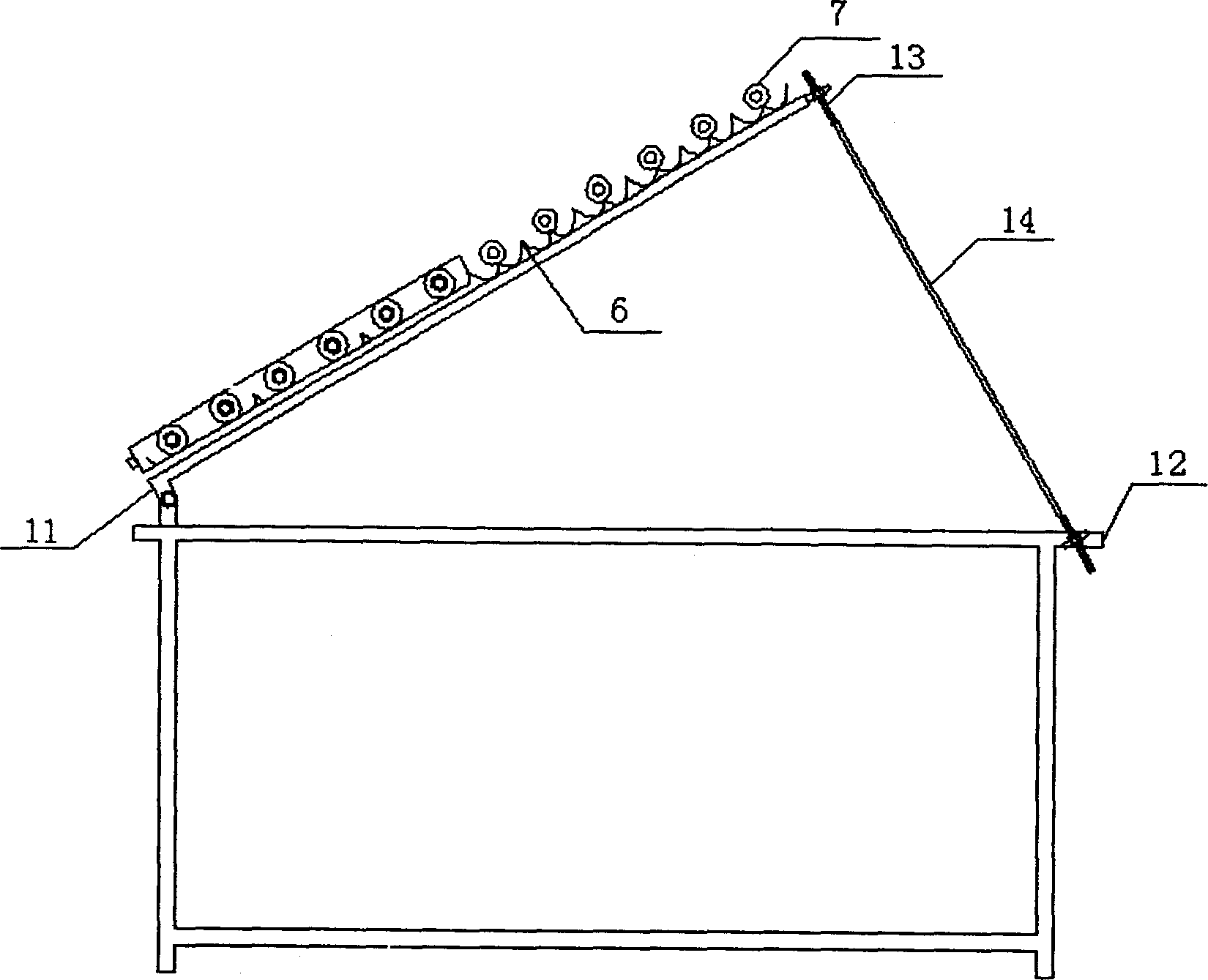 All-weather solar-energy photo-catalytic oxidation device with fixed film for water treatment