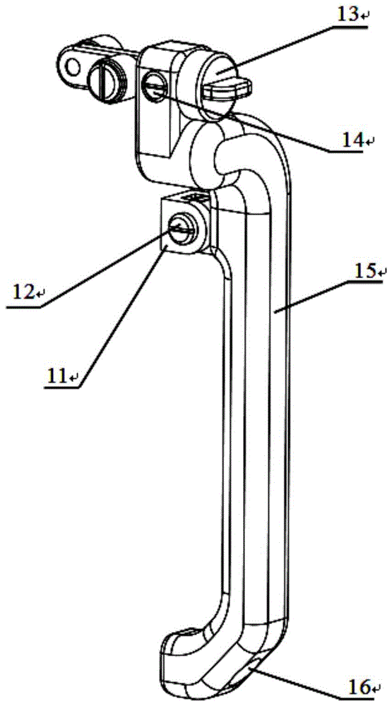 A multi-pin interface control cabinet chassis blind plug-in power-assisted handle mechanism