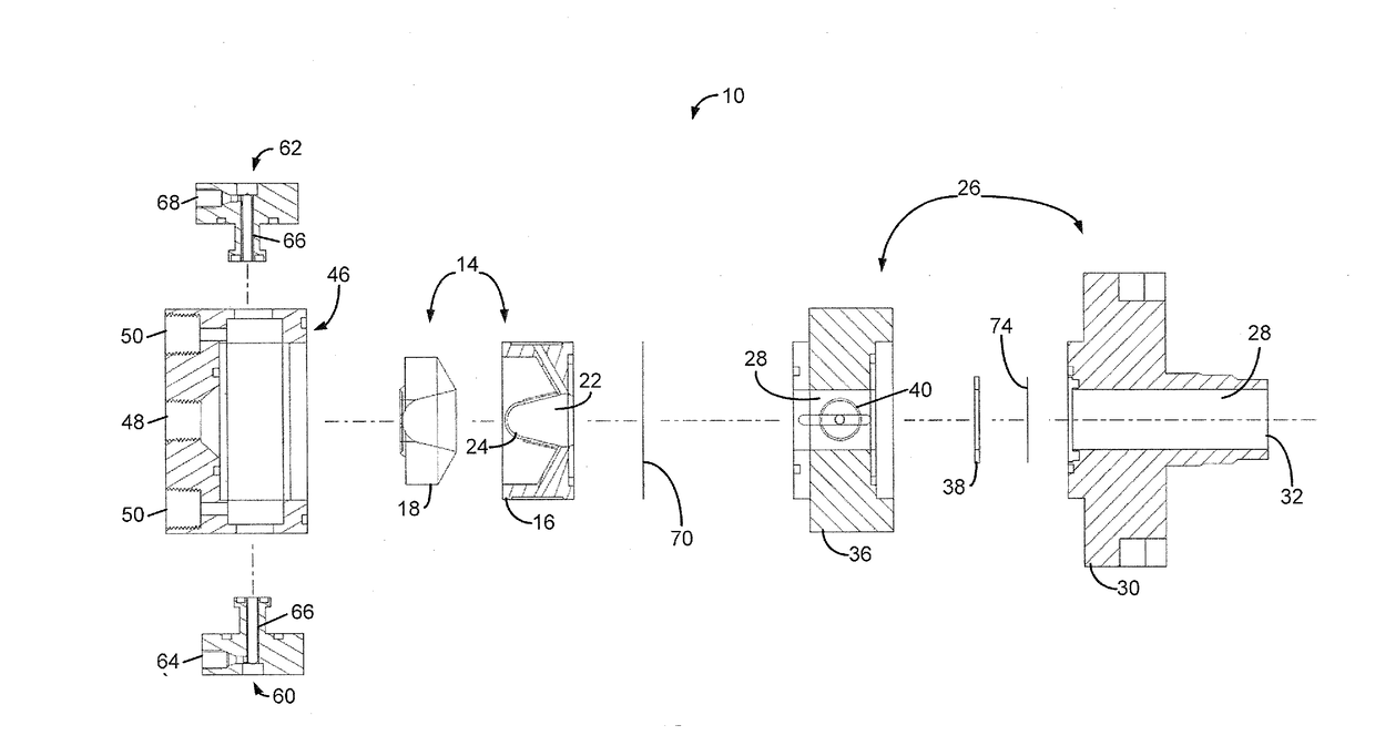 Solution target for cyclotron production of radiometals