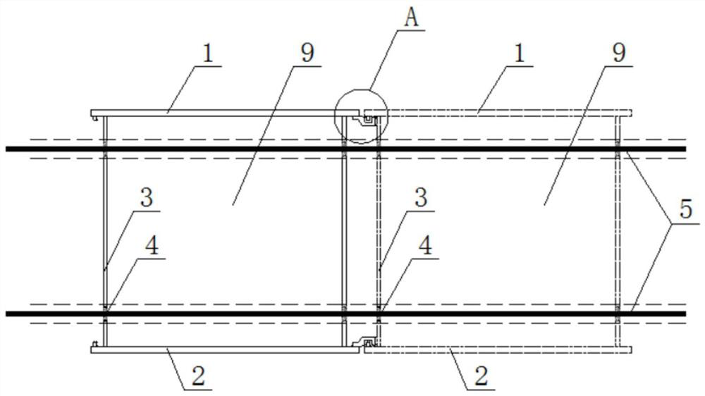 Construction method for providing shear bearing capacity for gapped discrete steel structure tube bundle