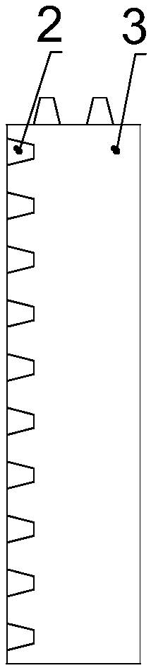 Treatment method and treatment jig for interlaminar non-smooth surface of semi-rigid base road