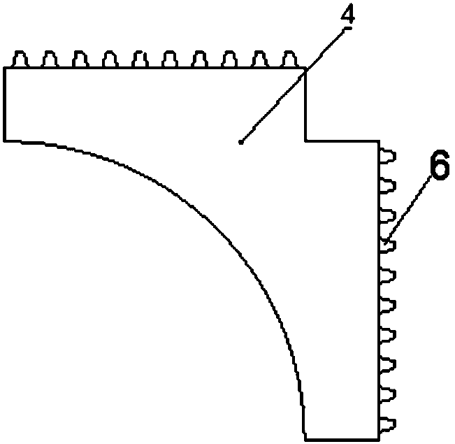 Treatment method and treatment jig for interlaminar non-smooth surface of semi-rigid base road