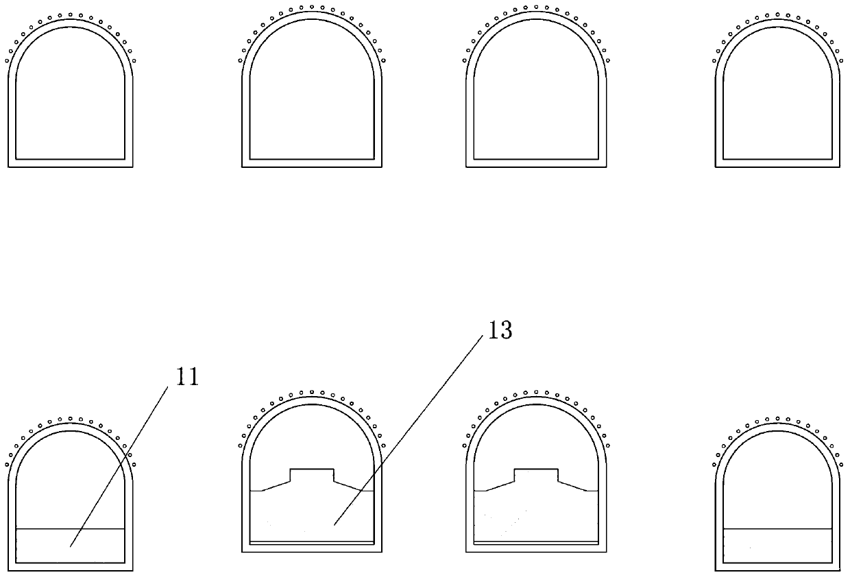 Tunnel pillar underground excavationreverse construction underground structure and construction method