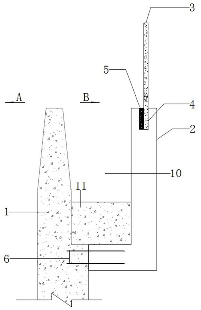 Flood prevention retaining wall heightening structure for open section interval of metro