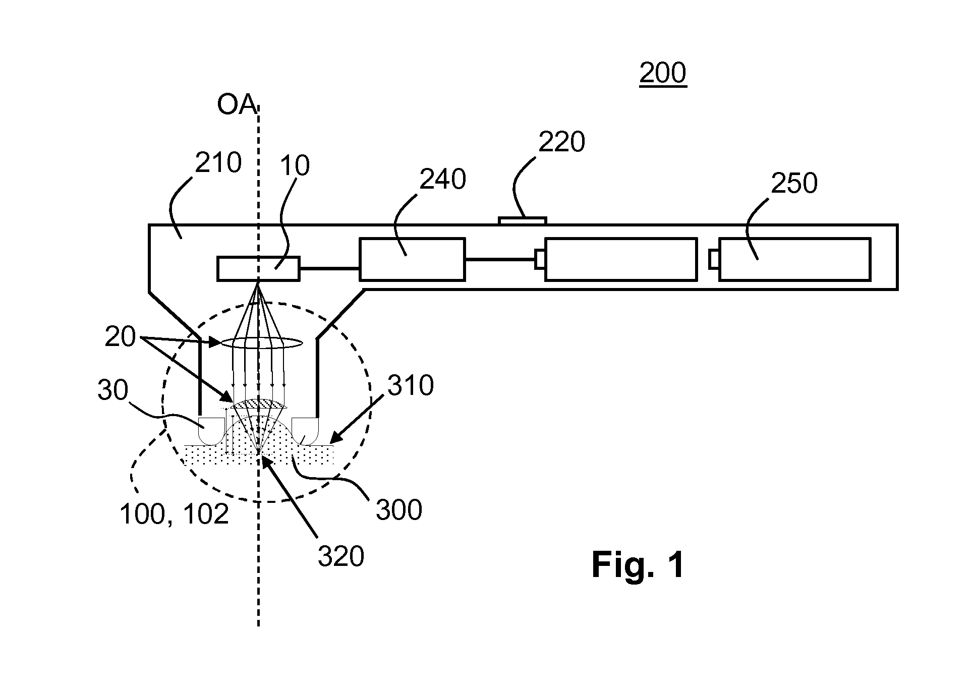 Skin treatment device providing optical coupling to skin tissue