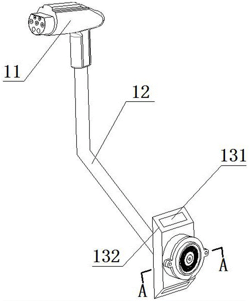 Inserted cable docking charging device for electric automobile in intelligent garage