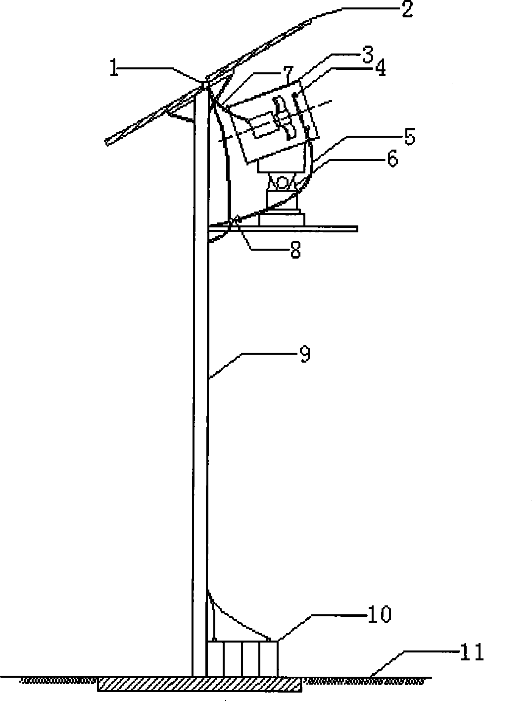 Solar outdoor environment temperature-lowering device