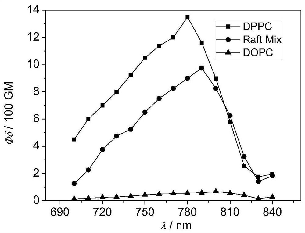 A kind of purposes of two-photon fluorescent probe