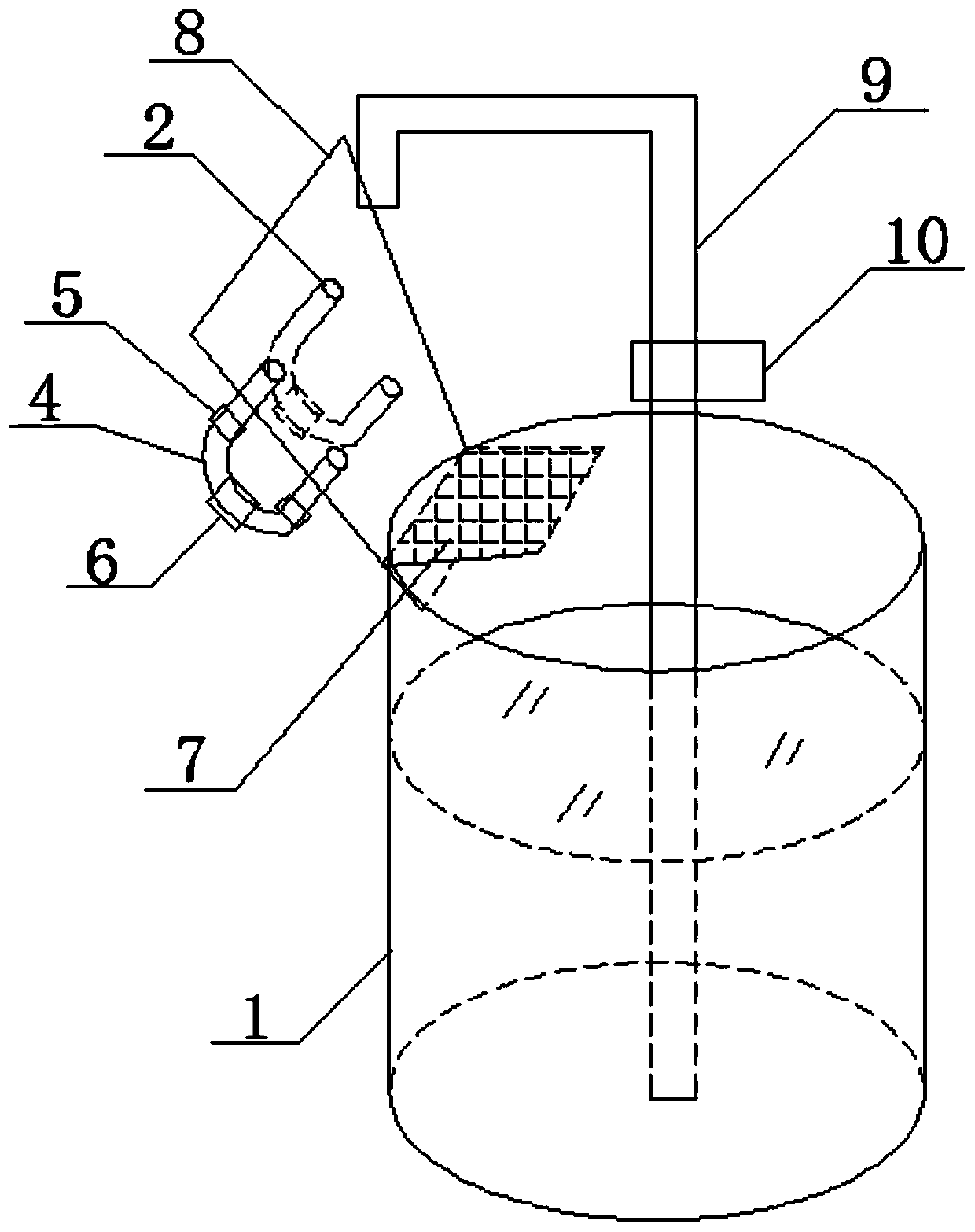 A method of removing nitriding salt bath slag by using the principle of magnetic adsorption