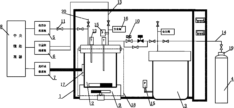 Experimental device for in-situ monitoring of hydrate phase equilibrium