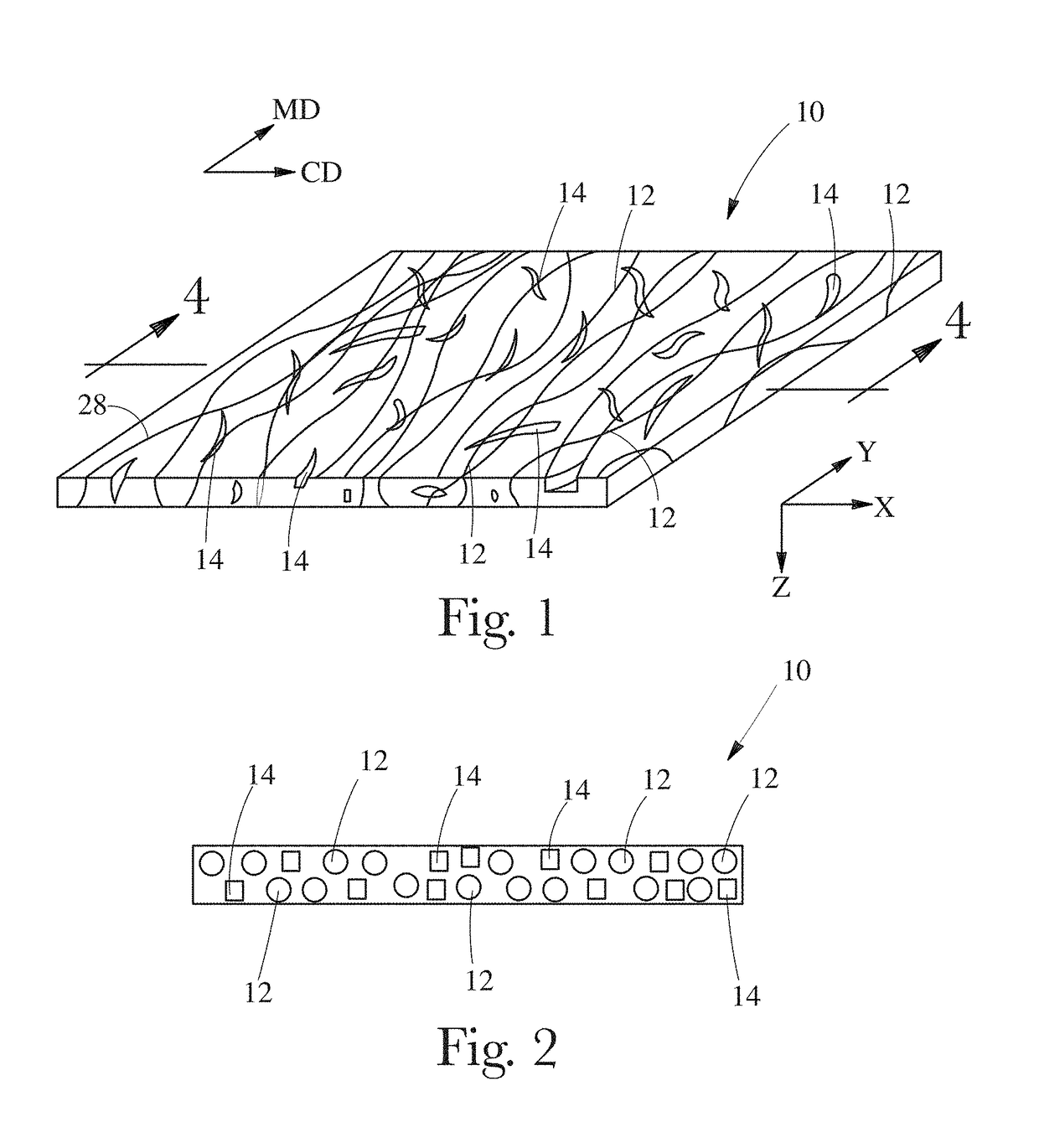 Enhanced co-formed/meltspun fibrous web structure