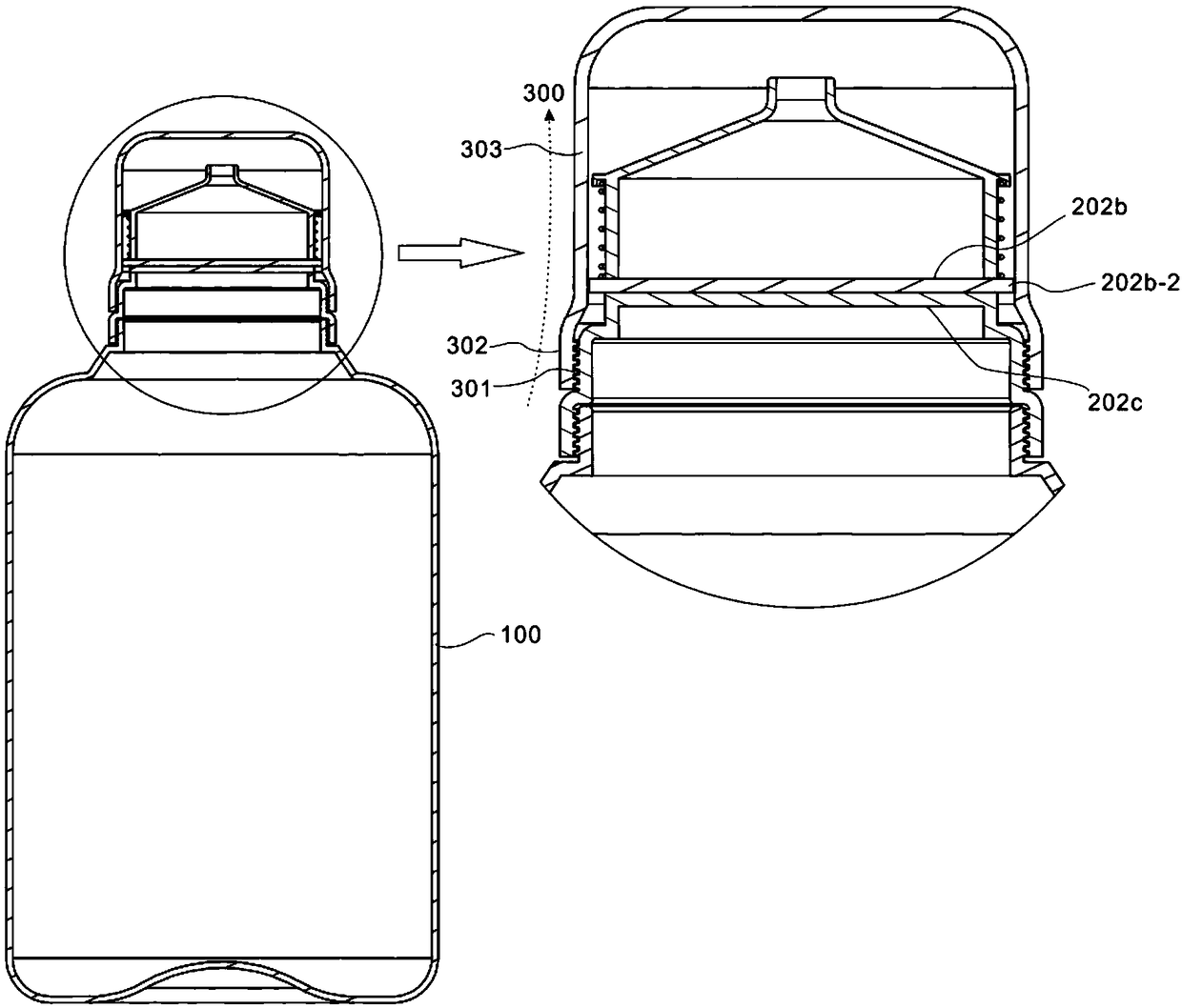 Metering medicine bottle