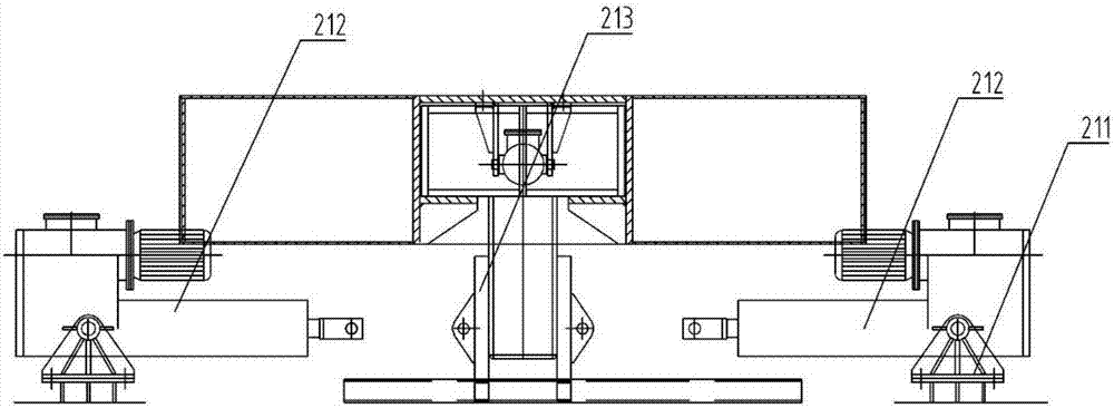 Tire type tail car conveying ship loader