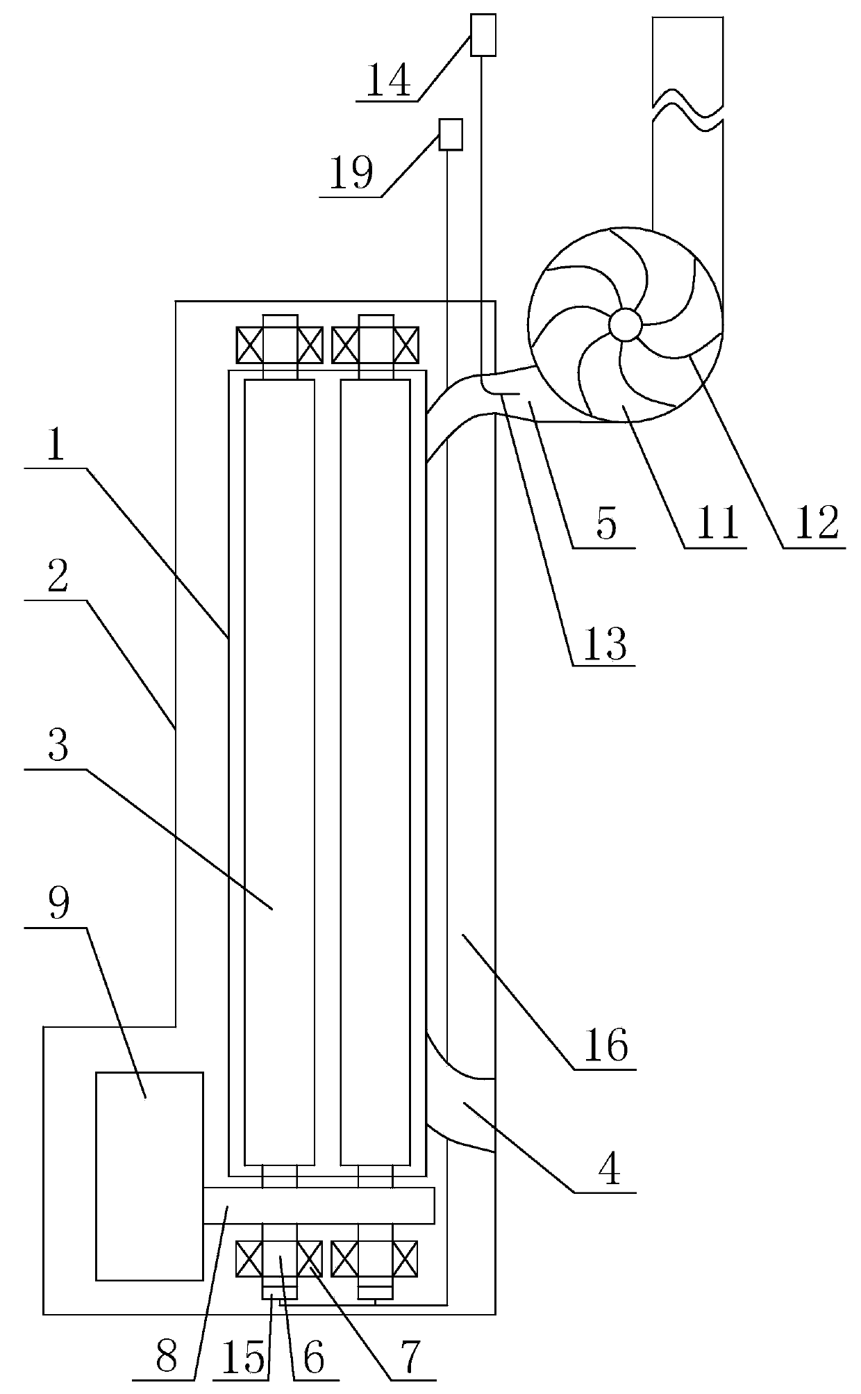 Immersed type pumping device